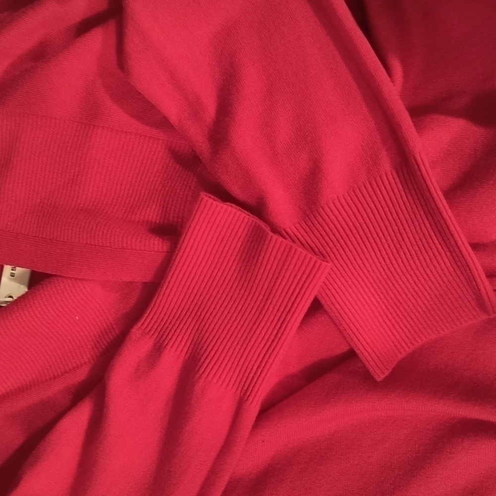 essentials By Milano Open Front Cardigan Wool Blended, Asymmetrical Hem Size L - Picture 8 of 9